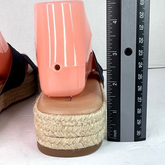 NWOB! Lucky Brand Gayte Espadrilles Slides Slip On Check Blue Sandals Sz 7.5 - Picture 9 of 12